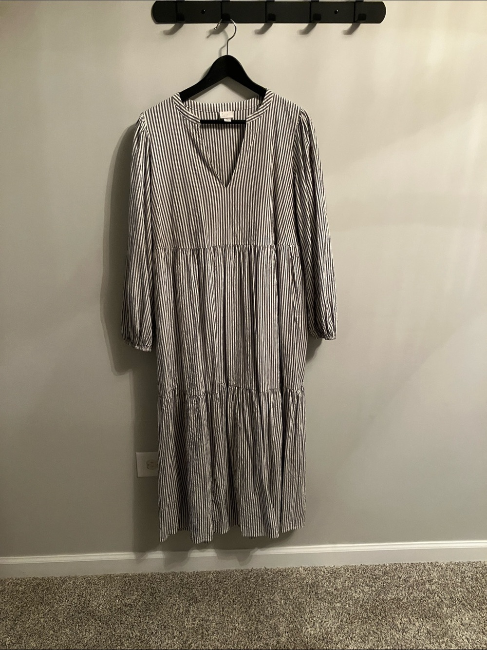 a new day Black and White Striped Maxi Dress